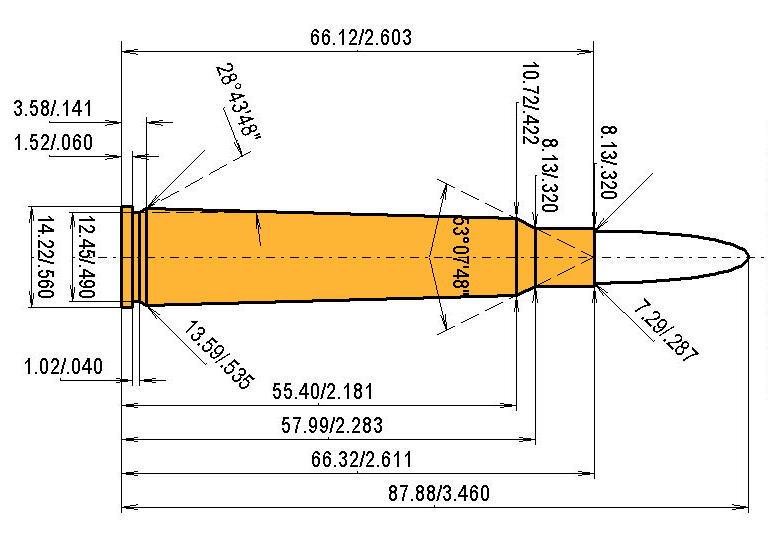 .280 Riml. N.E. Ross Calibres Dimensions et spécifications techniques