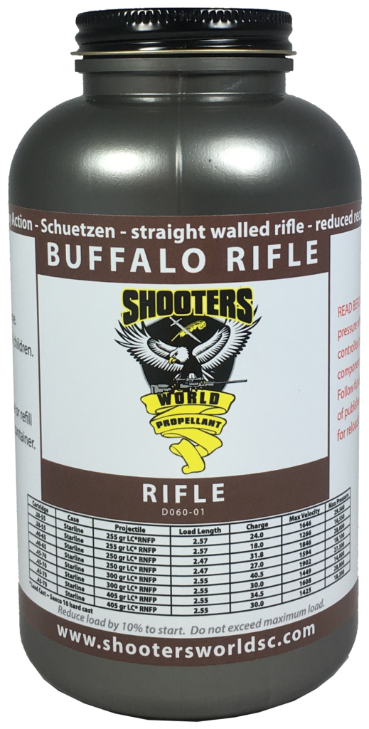 Shooters World Buffalo Rifle Poudre à canon Charger les données