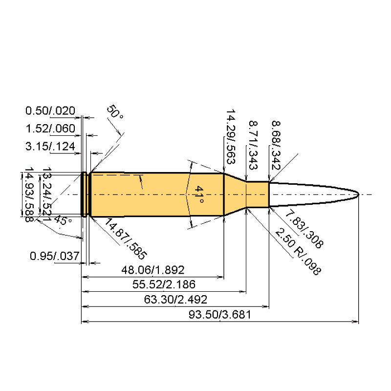 .300 Norma Mag Calibres Dimensions et spécifications techniques