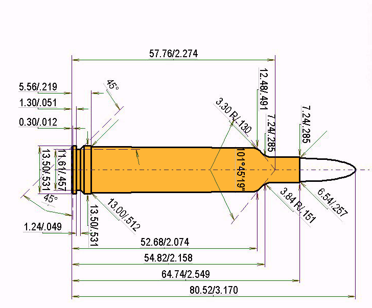 .257 Weath. Mag. Calibres Dimensions et spécifications techniques