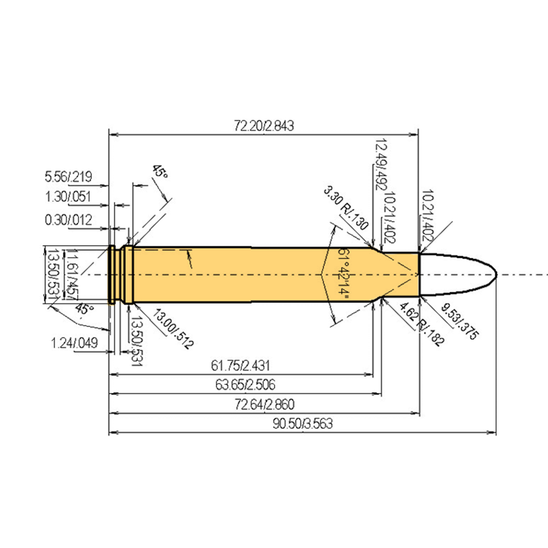 .375 Weath. Mag. Calibres Dimensions et spécifications techniques