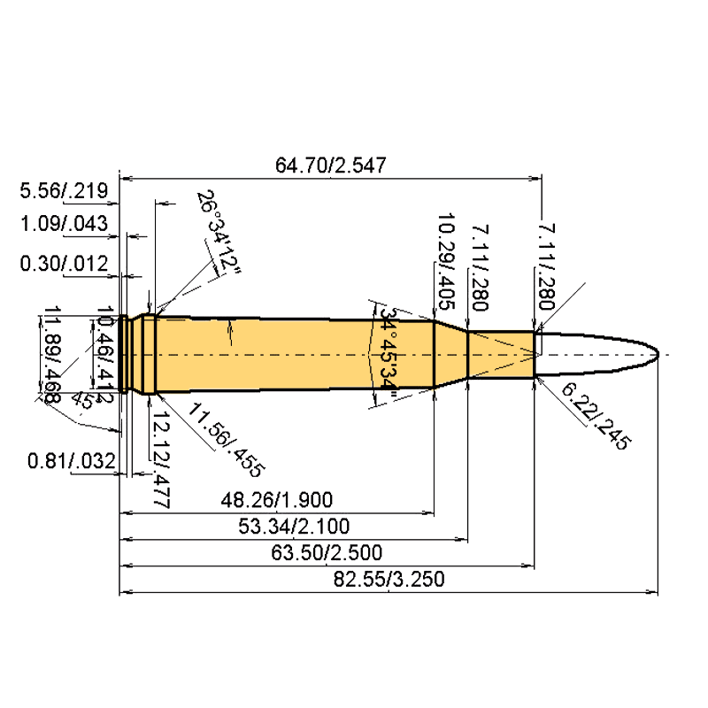.240 Belt. Riml. Nitr. Exp. Calibres Dimensions et spécifications techniques