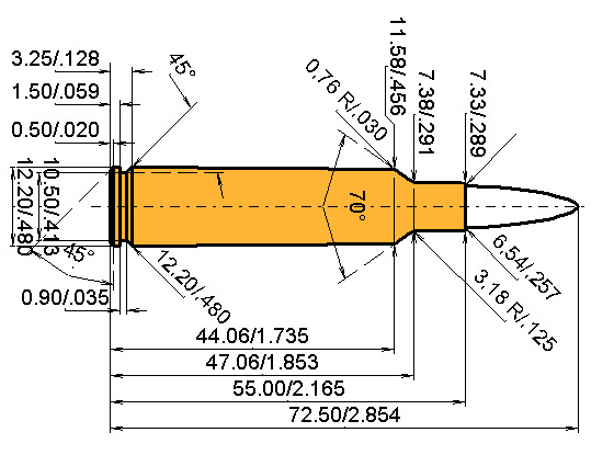 .255 GS Calibres Dimensions et spécifications techniques