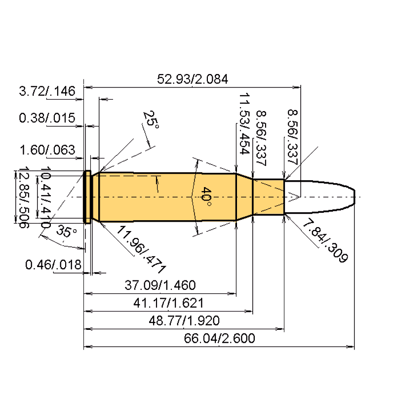 .308 Marlin Express Calibres Dimensions et spécifications techniques